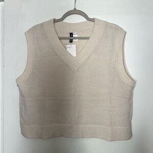 H&M Cream V-Neck Sweater